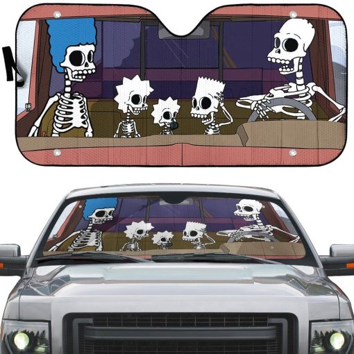 Gearhuman 3D The Simpsons Skeleton Custom Car Auto Sunshade GW26087 Auto Sunshade