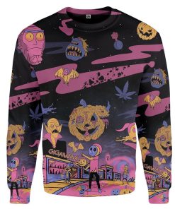 Gearhuman 3D Rick And Morty Halloween Custom Sweatshirt Apparel GW25088 Sweatshirt Sweatshirt S