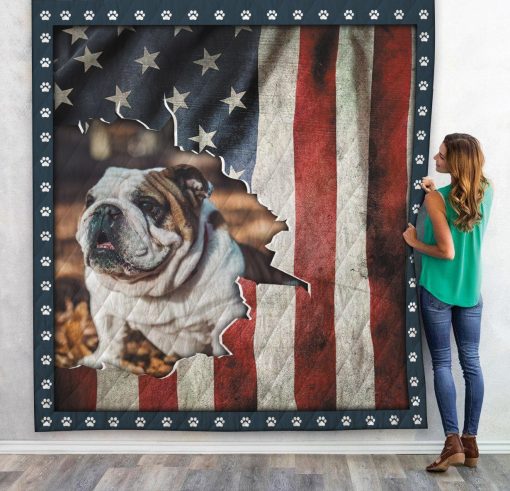 Gearhuman 3D Bulldog Custom Quilt GV010920 Quilt Quilt Twins