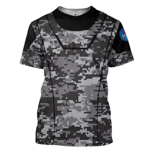 Gearhuman 3D Camo Space Crew Spacesuit Custom Tshirt Apparel GN25084 3D T-shirt T-Shirt S