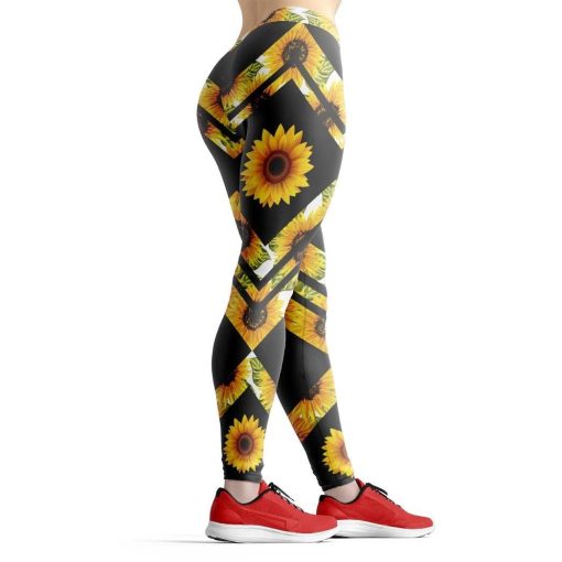 Gearhuman 3D Hippie Sunflower Custom Legging GV04094 Leggings