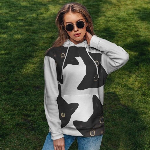 Gearhuman 3D Funny Stealthy Black Cat Custom Shirt GR21129 3D Apparel