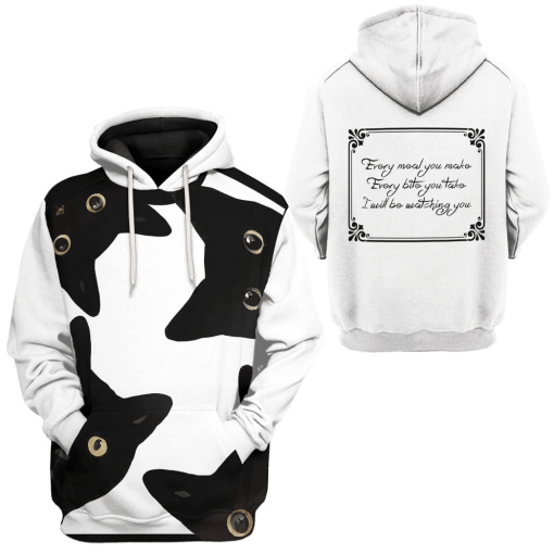 Gearhuman 3D Funny Stealthy Black Cat Custom Shirt GR21129 3D Apparel