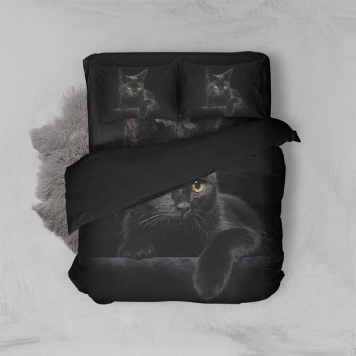 Gearhuman 3D Black Cat Bedding Set GK29126 Combo Bedding Bedding Set Twin 3PCS