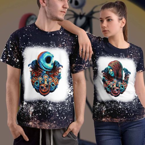 Gearhumans 3D Jack Skellingtons The Groom Custom Bleached Tshirt - Image 4