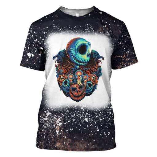 Gearhumans 3D Jack Skellingtons The Groom Custom Bleached Tshirt