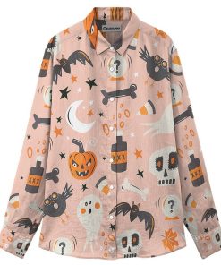 Gearhuman 3D Halloween Custom Linen Shirt GW05105 Linen Shirt Linen Shirt S