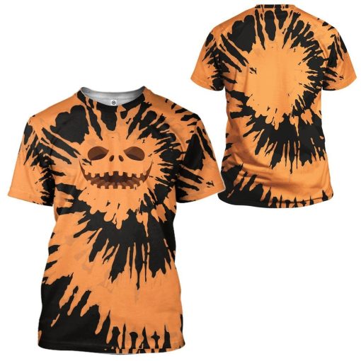 Gearhuman 3D Jack Skellington Tie Dye Custom Tshirt Apparel GW18093 3D T-shirt