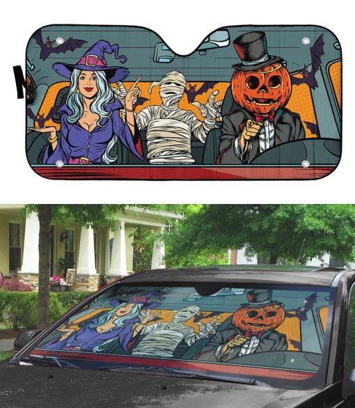 Gearhuman 3D Halloween Pop Art Custom Car Auto Sunshade GW17094 Auto Sunshade