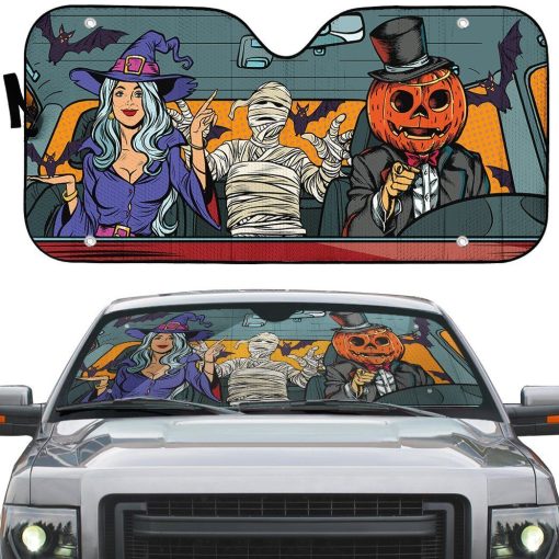 Gearhuman 3D Halloween Pop Art Custom Car Auto Sunshade GW17094 Auto Sunshade
