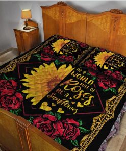 Gearhuman 3D Be A Sunflower Custom Quilt Set GW080912 Quilt Set Quilt Set Twin