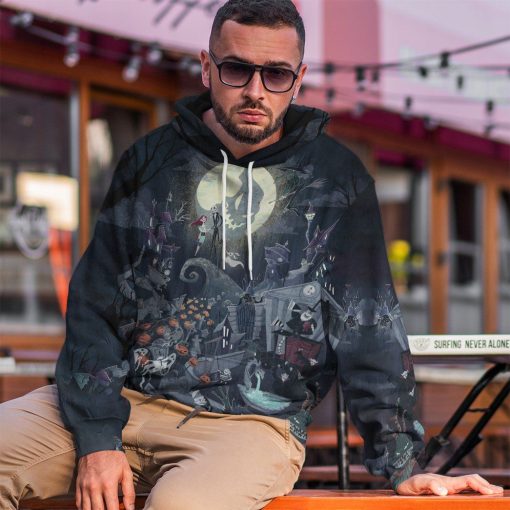 Gearhumans 3D The Nightmare Before Christmas Custom Hoodie Apparel 3 Gearhuman 3D The Nightmare Before Christmas Custom Hoodie Apparel GT16092 3D Custom Fleece Hoodies