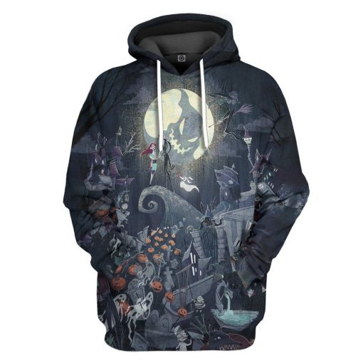 Gearhumans 3D The Nightmare Before Christmas Custom Hoodie Apparel 1 Gearhuman 3D The Nightmare Before Christmas Custom Hoodie Apparel GT16092 3D Custom Fleece Hoodies Hoodie S