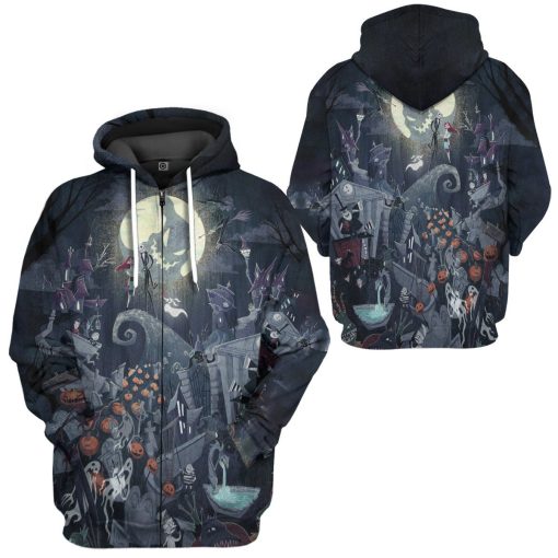 Gearhumans 3D The Nightmare Before Christmas Custom Hoodie Apparel 5 Gearhuman 3D The Nightmare Before Christmas Custom Hoodie Apparel GT16092 3D Custom Fleece Hoodies