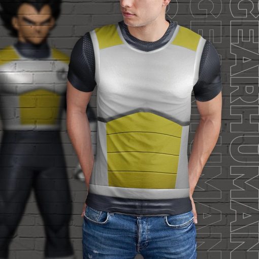 Gearhuman 3D Vegeta Saiyan Battle Armor Dragon Ball Super Custom Tshirt Apparel GV210918 3D T-shirt