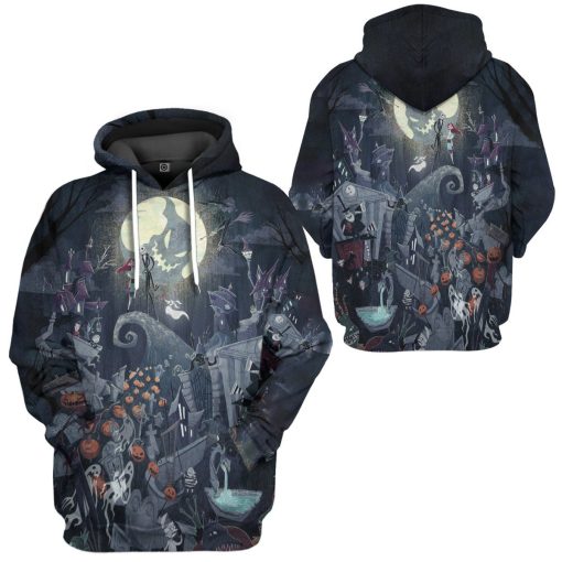 Gearhumans 3D The Nightmare Before Christmas Custom Hoodie Apparel 4 Gearhuman 3D The Nightmare Before Christmas Custom Hoodie Apparel GT16092 3D Custom Fleece Hoodies