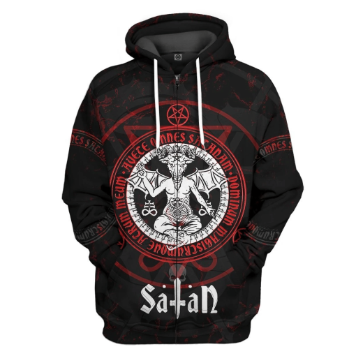 Gearhuman 3D Sigil Of Baphomet Custom Hoodie Apparel GW21093 3D Apparel Zip Hoodie S