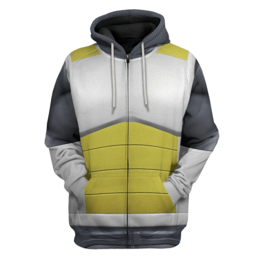 Gearhuman 3D Vegeta Saiyan Battle Armor Dragon Ball Super Custom Hoodie Apparel GV210918 3D Apparel Zip Hoodie S