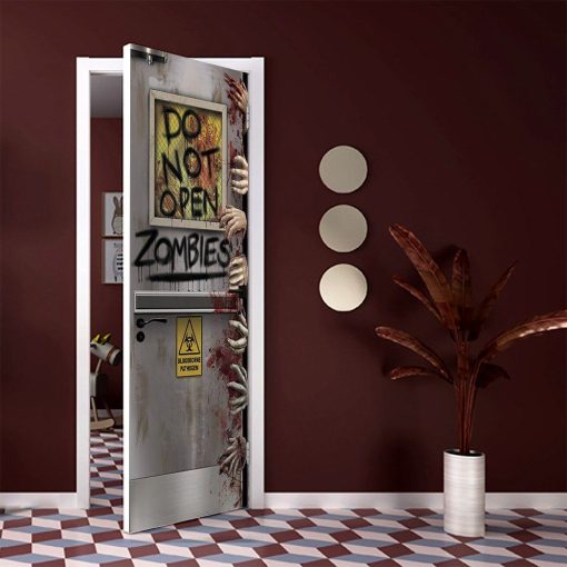 Gearhuman 3D Do Not Open Zombies Halloween Custom Door Stickers GV23097 Door Stickers