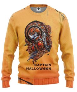 Gearhuman 3D Captain Halloween Custom Sweatshirt Apparel GJ02102 Sweatshirt Sweatshirt S
