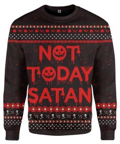 Gearhuman 3D Not Today Satan Ugly Custom Sweatshirt Apparel GN14092 Sweatshirt Sweatshirt S