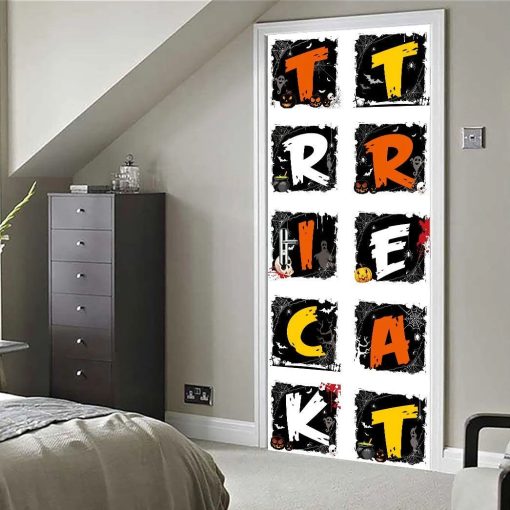 Gearhuman 3D Trick Or Treat Halloween Custom Door Stickers GV230911 Door Stickers