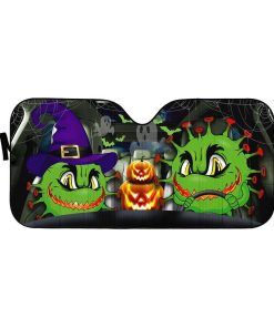 Gearhuman 3D Angry Virus Halloween Custom Car Auto Sunshade GV10095 Auto Sunshade 57''x27.5''