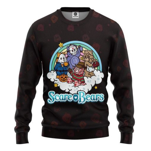 Gearhumans 3D Care Bears Halloween Sweatshirt Apparel 2 Gearhuman 3D Care Bears Halloween Sweatshirt Apparel GJ23094 Sweatshirt Sweatshirt S