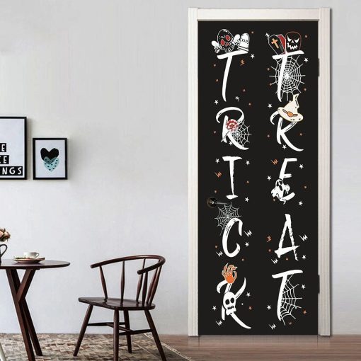 Gearhuman 3D Happy Halloween Trick Or Treat Custom Door Stickers GV230912 Door Stickers