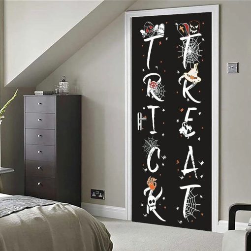 Gearhuman 3D Happy Halloween Trick Or Treat Custom Door Stickers GV230912 Door Stickers