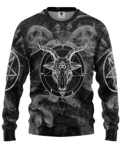 Gearhuman 3D Satanic Not Today Jesus Custom Sweatshirt Apparel GW30094 Sweatshirt Sweatshirt S