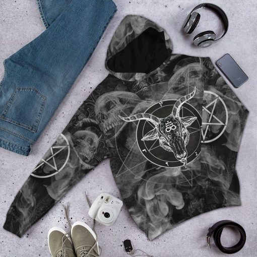 Gearhuman 3D Satanic Not Today Jesus Custom Hoodie Apparel GW30094 3D Apparel