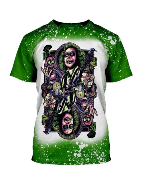 Gearhumans 3D Beetlejuice Suit of Trickery Custom Bleached Tshirt
