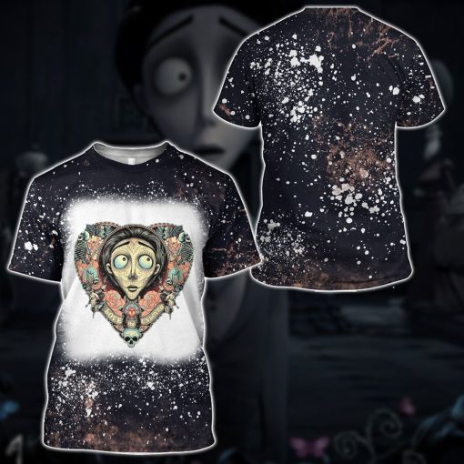 Gearhumans 3D Corpse Bride The Lovely Groom Custom Bleached Tshirt - Image 3