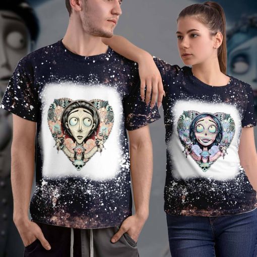 Gearhumans 3D Corpse Bride The Lovely Groom Custom Bleached Tshirt - Image 4