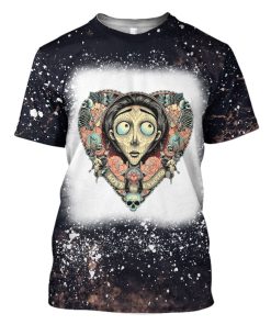 Gearhumans 3D Corpse Bride The Lovely Groom Custom Bleached Tshirt