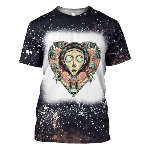 Gearhumans 3D Corpse Bride The Lovely Groom Custom Bleached Tshirt