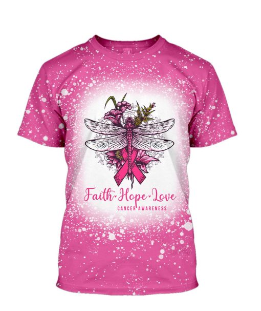 Gearhumans 3D Dragonfly Faith Hope Love Breast Cancer Awareness Custom Bleached Tshirt 1 Gearhumans 3D Dragonfly Faith Hope Love Breast Cancer Awareness Custom Bleached Tshirt