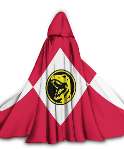 Gearhumans 3D Red Ranger Custom Hooded Cloak