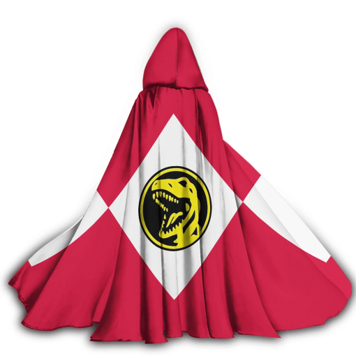 Gearhumans 3D Red Ranger Custom Hooded Cloak