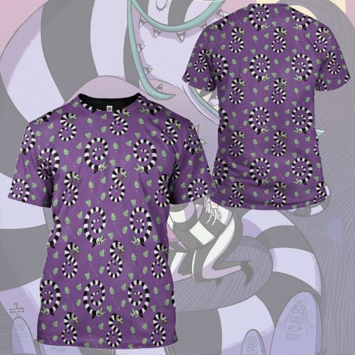 Gearhumans 3D Beetlejuice Purple Sandworm Custom Apparel - Image 9