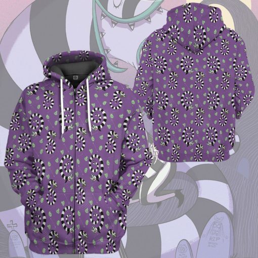 Gearhumans 3D Beetlejuice Purple Sandworm Custom Apparel - Image 11