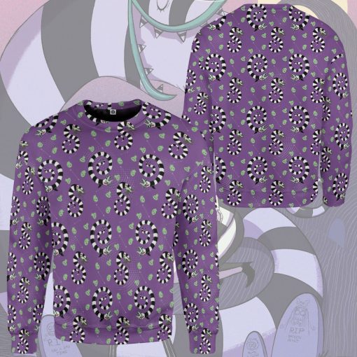 Gearhumans 3D Beetlejuice Purple Sandworm Custom Apparel - Image 12