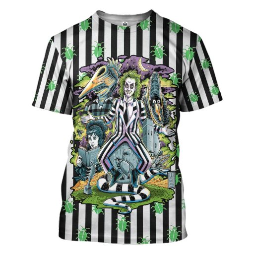 Gearhumans 3D Beetlejuice Stripes and Bugs Custom Apparel - Image 3