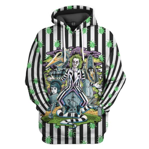 Gearhumans 3D Beetlejuice Stripes and Bugs Custom Apparel - Image 4