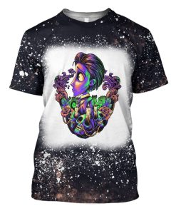 Gearhumans 3D Corpse Bride The Colorful Groom Custom Bleached Tshirt