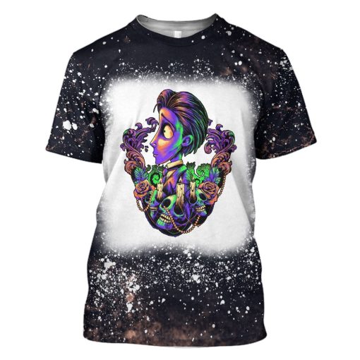 Gearhumans 3D Corpse Bride The Colorful Groom Custom Bleached Tshirt