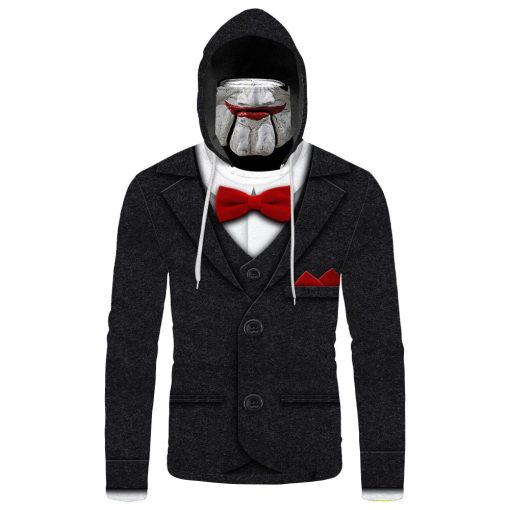 Gearhumans 3D SAW Billy The Puppet Custom Bandana Mask Hoodie