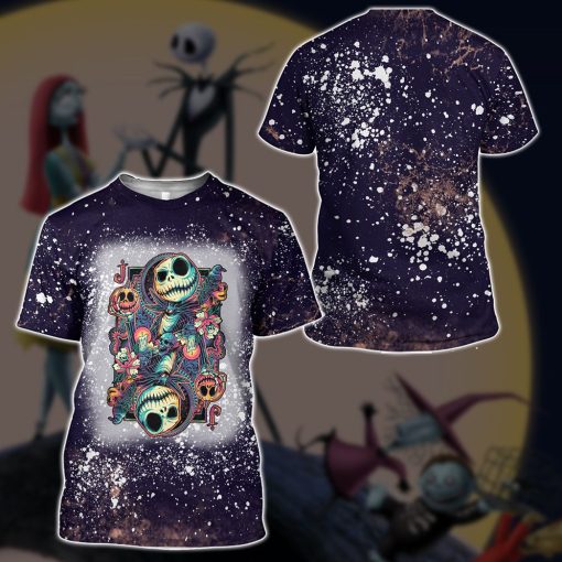 Gearhumans 3D The Nightmare Before Christmas Suit of Corpses Custom Bleached Tshirt - Image 4