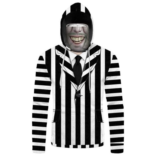 Gearhumans 3D I Am Beetlejuice Custom Bandana Mask Hoodie